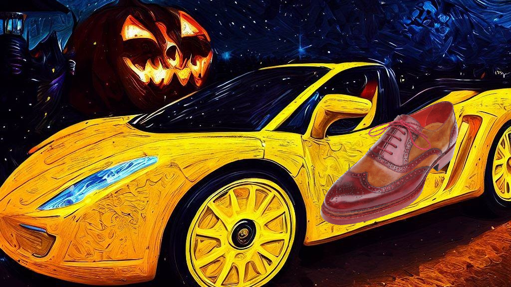 A Monkstraps Green & Purple and his carriage at&nbsp;Midnight.